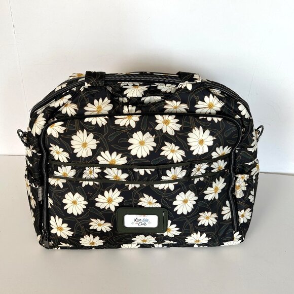 Lug Pontoon 2 Overnight Bag Autumn Daisies - Black with Daisy Print - Picture 13 of 14